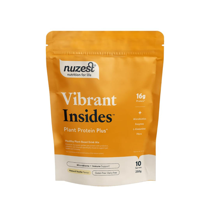 Nuzest Plant Protein Plus+ - Vibrant Insides 250g Natural Vanilla Flavour - Protein Blends at MySupplementShop by Nuzest