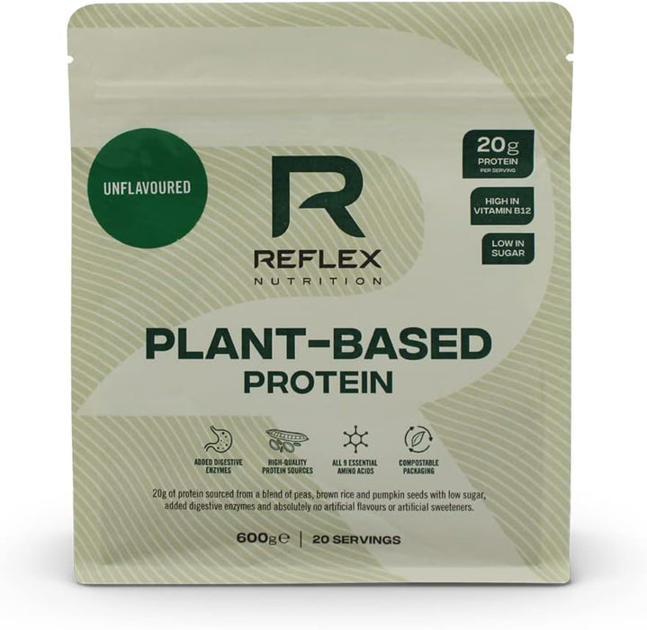 Reflex Nutrition Plant Based Protein 600g - Unflavoured - Protein Powder at MySupplementShop by Reflex Nutrition