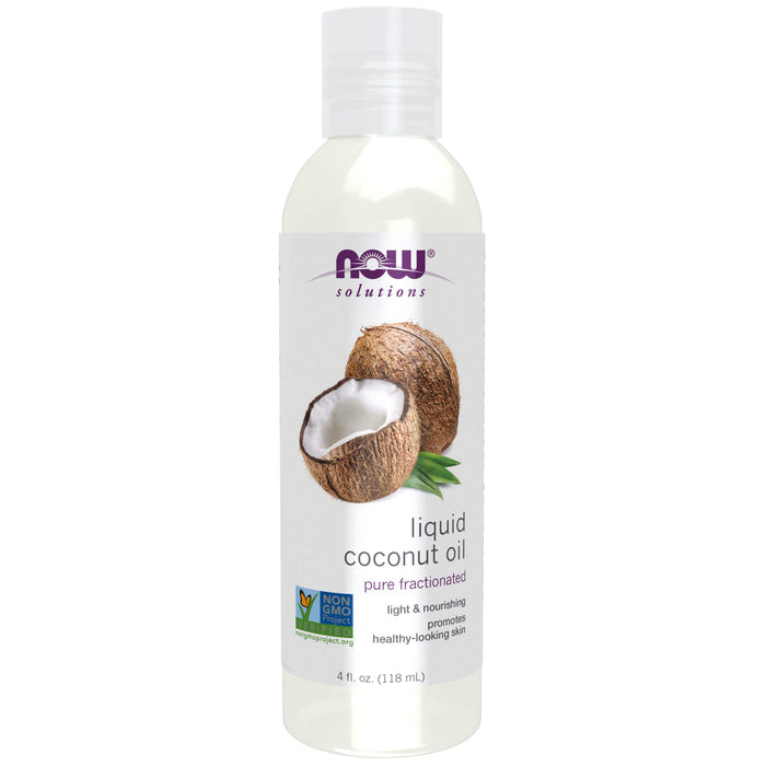 NOW Foods Coconut Oil, Liquid Pure Fractionated - 118 ml. | High-Quality Health and Wellbeing | MySupplementShop.co.uk