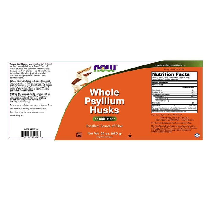 NOW Foods Whole Psyllium Husks 24oz