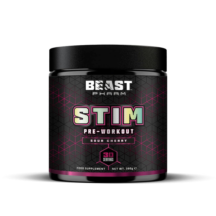 Beast Pharm STIM Pre Workout 390g (Sour Cherry) - Pre Workout at MySupplementShop by Beast Pharm