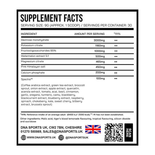 DNA Sports Hydra 1  270g Cherry Lime - Electrolyte Replacements at MySupplementShop by DNA SPORTS