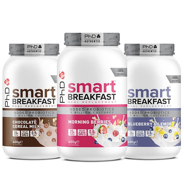 PhD Smart Breakfast 600g | Breakfast Shake, with High Protein, Essential Vitamins & Minerals, Probiotics & Digestive Enzymes - Breakfast Shake at MySupplementShop by PhD