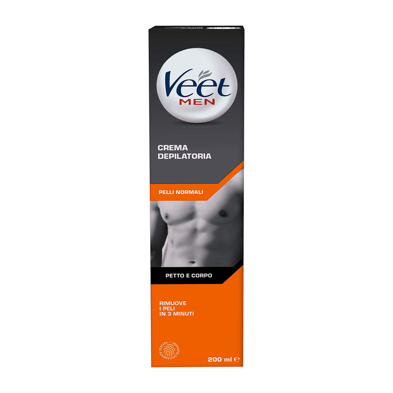 Veet Men Hair Removal Cream Normal Skin Chest and Body - 200ml - Personal Hygiene at MySupplementShop by Veet