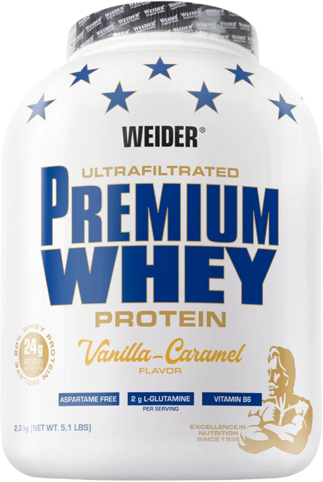 Weider Premium Whey, Schokoladennougat – 2300 Gramm