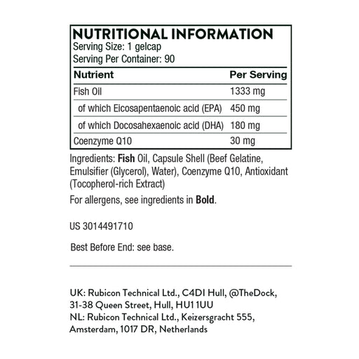 Thorne OMEGA-3 WITH COQ10 409583 | Premium Nutritional Supplement at MYSUPPLEMENTSHOP