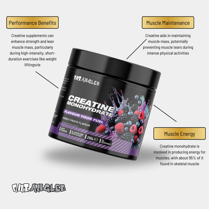 Outangled Creatine Monohydrate 250g - Creatine at MySupplementShop by OUT ANGLED