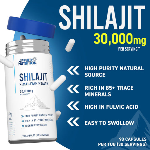 Applied Nutrition Pure Shilajit 90 capsules - Shilajit at MySupplementShop by Applied Nutrition