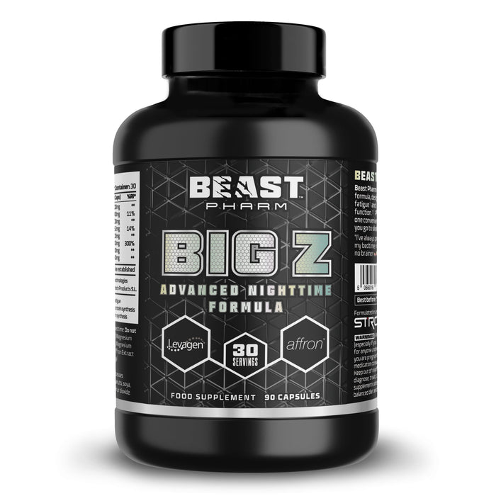 Beast Pharm Big Z Advanced Nighttime Formula 90 Cap Best Value Mineral Supplement at MYSUPPLEMENTSHOP.co.uk