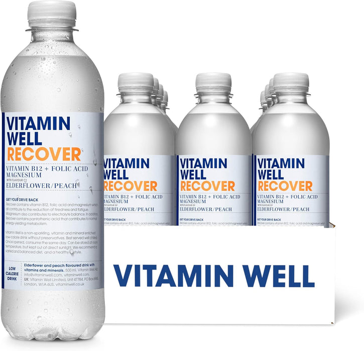 Vitamin Well Recover 12x500ml Pfirsich &amp; Holunderblüte