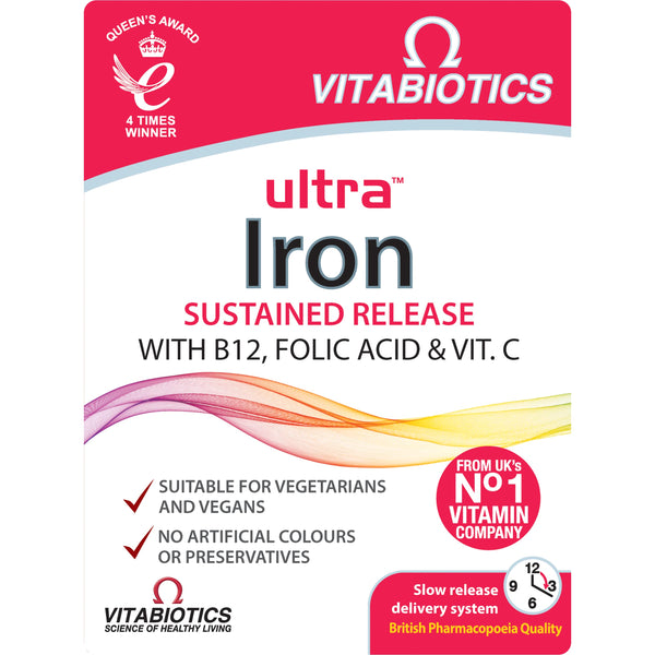 Vitabiotics Ultra Iron With B12 Folic Acid & Vitamin C Tablets
