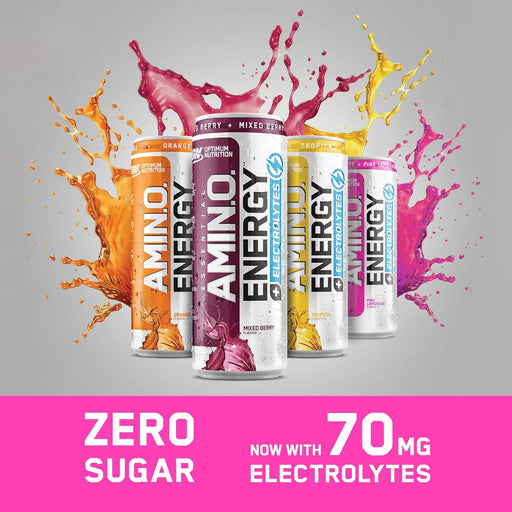 Optimum Nutrition Amino Energy + Electrolyte RTD 24x250ml - Diet Shakes at MySupplementShop by Optimum Nutrition