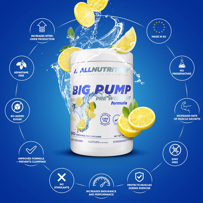 Allnutrition Big Pump Lemon 420g at the cheapest price at MYSUPPLEMENTSHOP.co.uk
