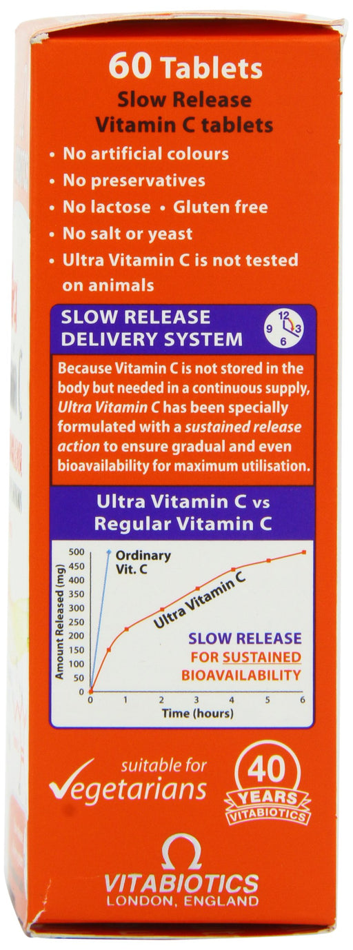 Vitabiotics Ultra Vitamin C 500mg 60 Tablets - Immune Support at MySupplementShop by Vitabiotics