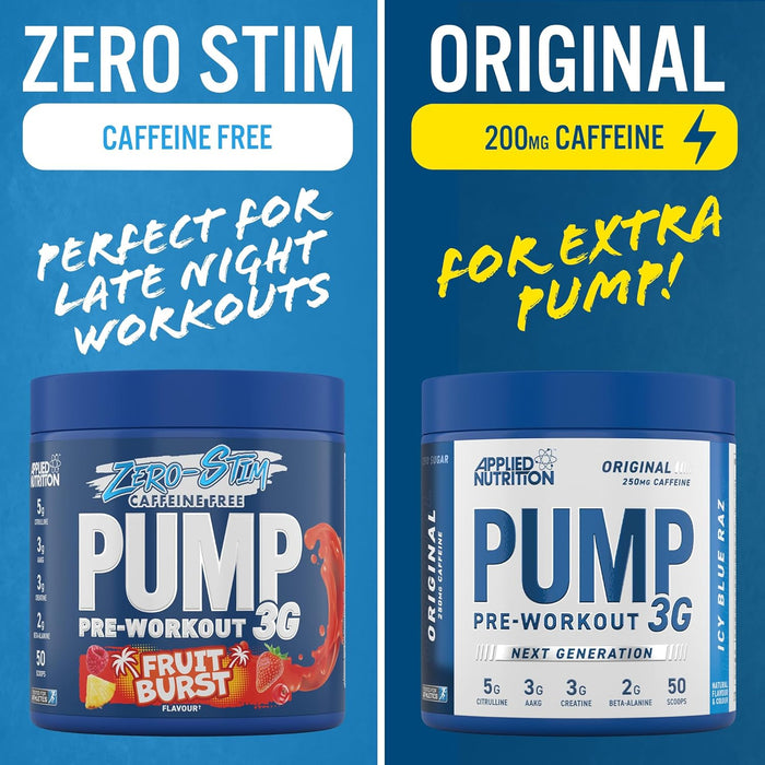 Applied Nutrition PUMP 3G Pre-Workout 375g - With Caffeine for Enhanced Focus & Performance