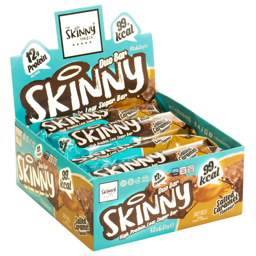 The Skinny Food Co Skinny Bar 12x60g Salted Caramel - Sports Nutrition at MySupplementShop by The Skinny Food Co