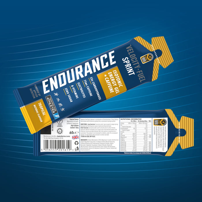 Applied Nutrition Endurance Sprint Isotonic Energy Gel + Caffeine, Tropical - 20 x 60g Best Value Nutritional Supplement at MYSUPPLEMENTSHOP.co.uk