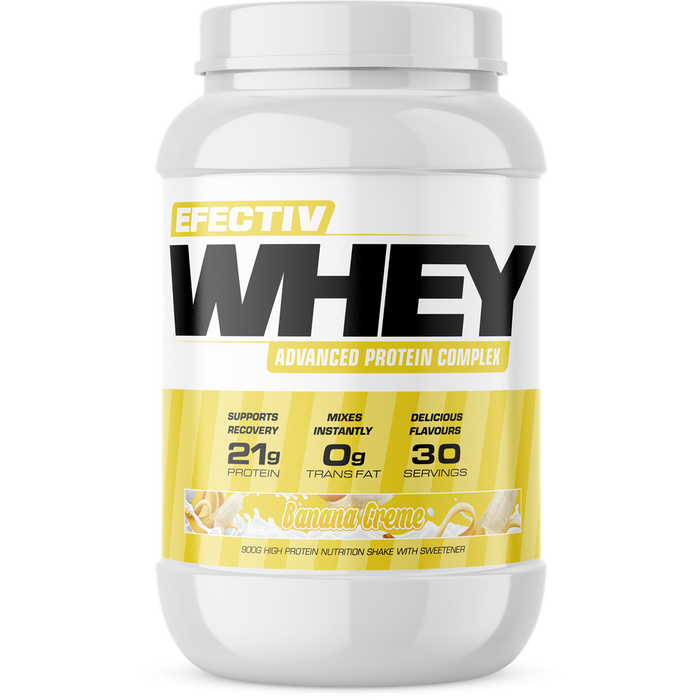 Efectiv Nutrition Whey Protein 900g Banana Creme - Whey Proteins at MySupplementShop by Efectiv