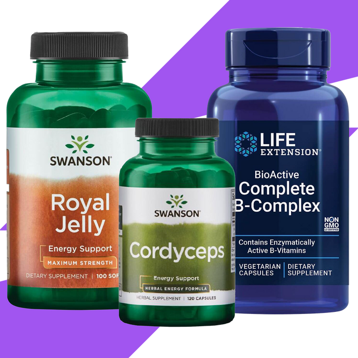 Ultimate Energy Boosting Bundle: B-Complex, Royal Jelly & Cordyceps Capsules - Sports Supplements at MySupplementShop by MySupplementShop Bundles