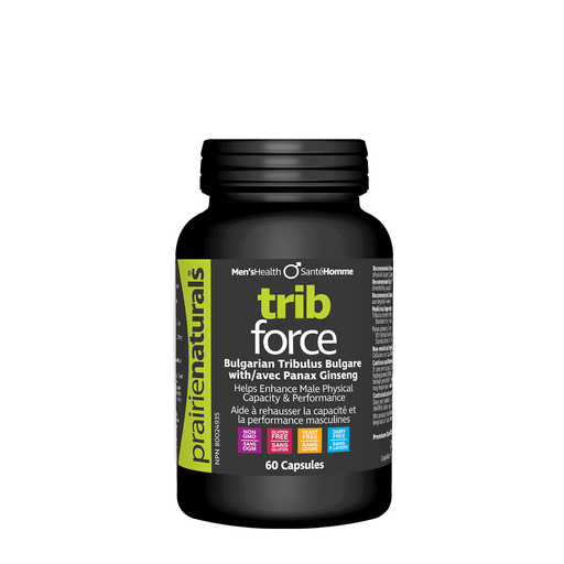 Prairie Naturals Trib-Force Bulgarian Tribulus Terrestris & Panax Ginseng Extracts 60 Caps - Sports Nutrition at MySupplementShop by Prairie Naturals