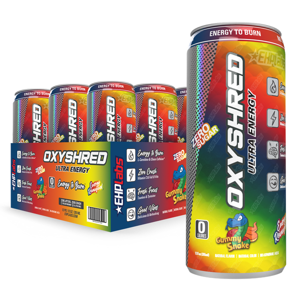 EHP Labs OxyShred Ultra Energy Drink RTD 12x355ml - Gummy Snake - Pre Workout at MySupplementShop by EHP Labs