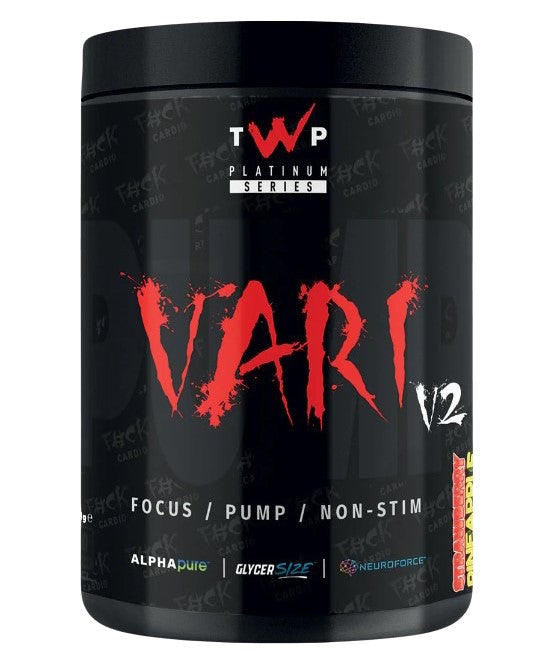 TWP Vari V2 Non Stim Pre-Workout 580g - Strawberry Pineapple - Stim Free Pre Workout at MySupplementShop by TWP