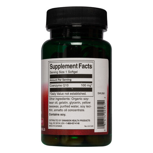 Swanson CoQ10 120mg 100 Capsules - Supplements at MySupplementShop by Swanson