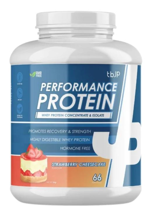 Trained By JP Performance Protein 2kg - Strawberry Cheesecake - Vitamins & Supplements at MySupplementShop by Trained by JP