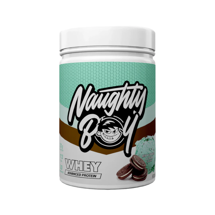 Naughty Boy Advanced Whey Protein 900g - 30 Servings (Multiple Flavours Available) - Mint Cookies & Cream - Whey Protein at MySupplementShop by Naughty Boy