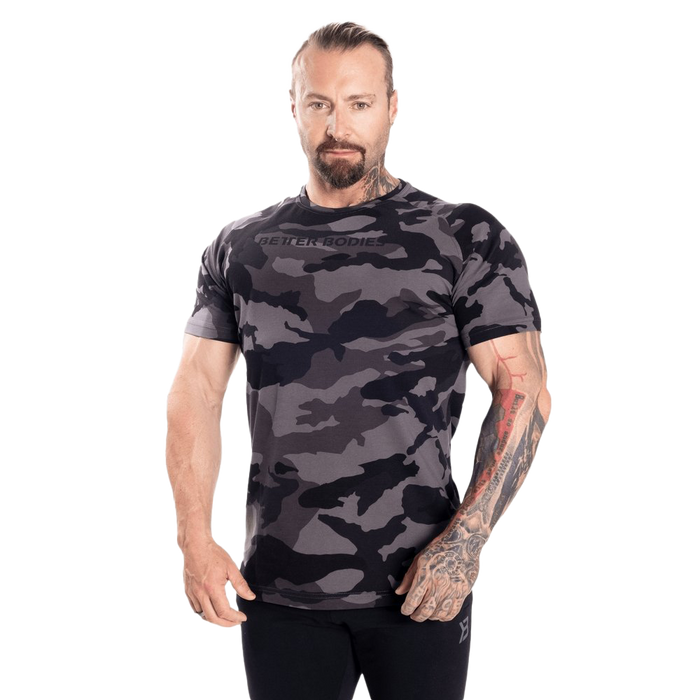 Better Bodies Gym Tapered Tee - Dark Camo