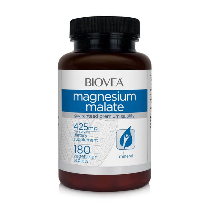 Biovea Magnesium Malate 425mg 180 Vegetarian Tablets - Brain & Memory at MySupplementShop by Biovea