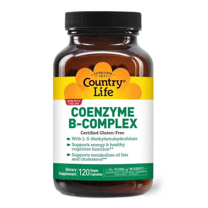 Country Life Coenzyme B-Complex Advanced 120 Vegan Capsules - Energy & Vitality at MySupplementShop by Country Life