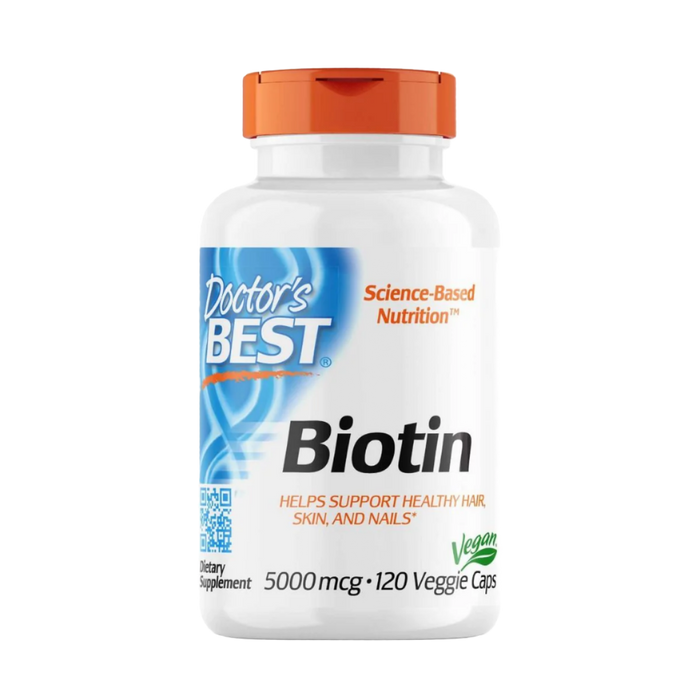 Doctor's Best Biotin, 5000 mcg – 120 Kapseln