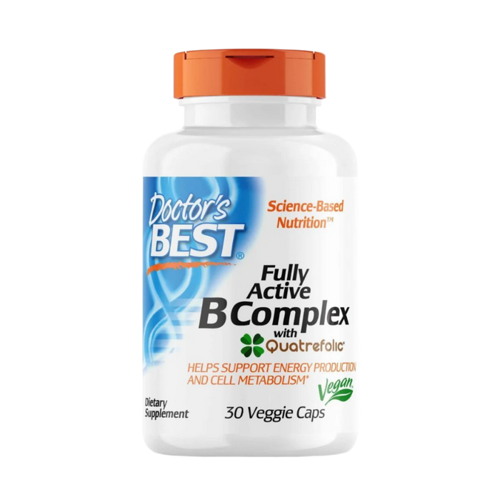 Doctor's Best Fully Active B Complex with Quatrefolic 30 Veggie Capsules