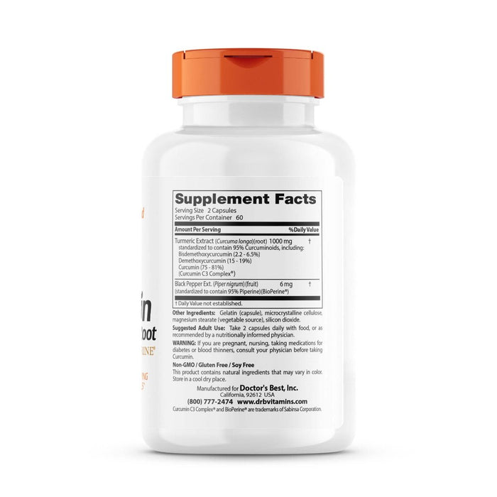 Doctor's Best High Absorption Curcumin 500 mg 120 Capsules | Premium Supplements at MYSUPPLEMENTSHOP