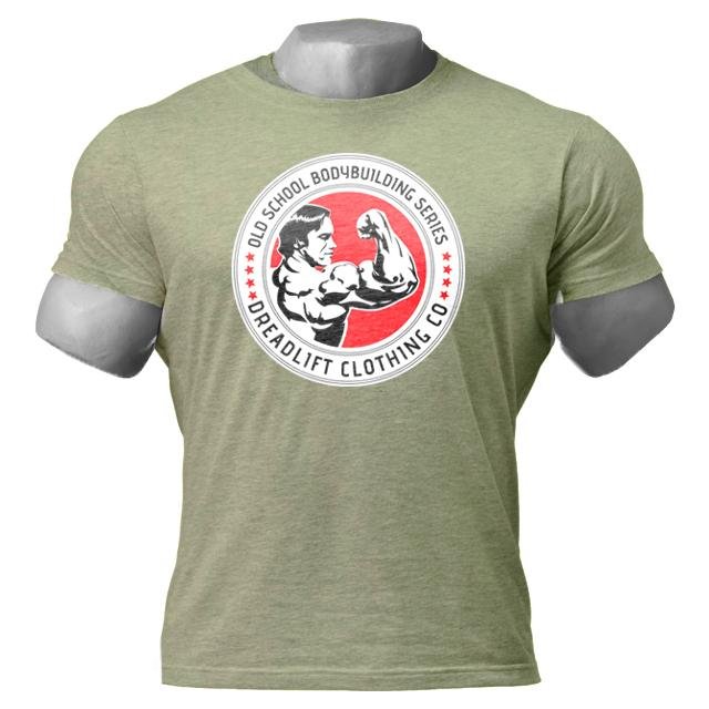 T-shirt de musculation Dreadlift Oldschool - Vert militaire