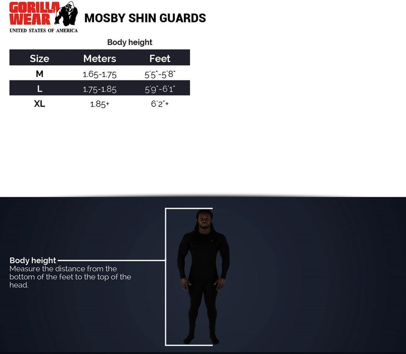 Gorilla Wear Mosby Shin Guards - Black