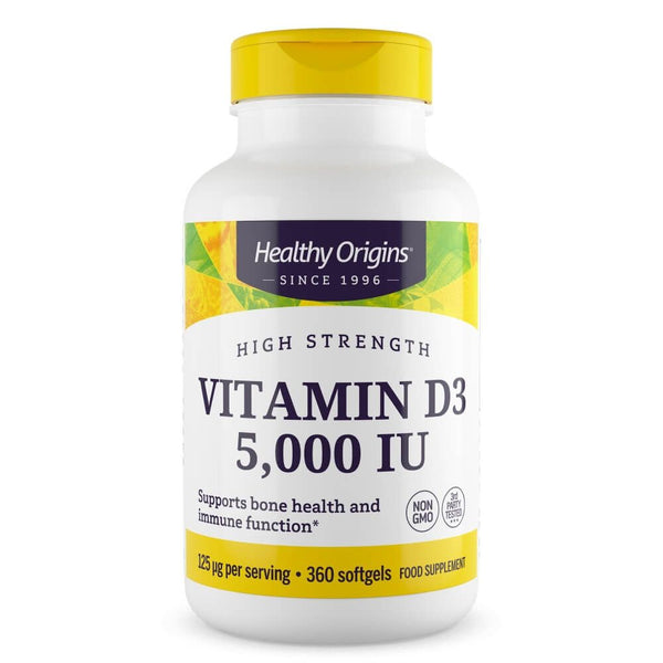 Healthy Origins Vitamin D3 5,000iu 360 Softgels | Premium Supplements at MYSUPPLEMENTSHOP