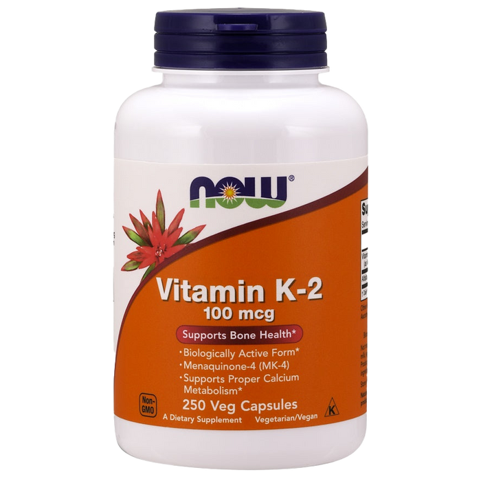 NOW Foods Vitamin K-2, 100 mcg – 250 Kapseln