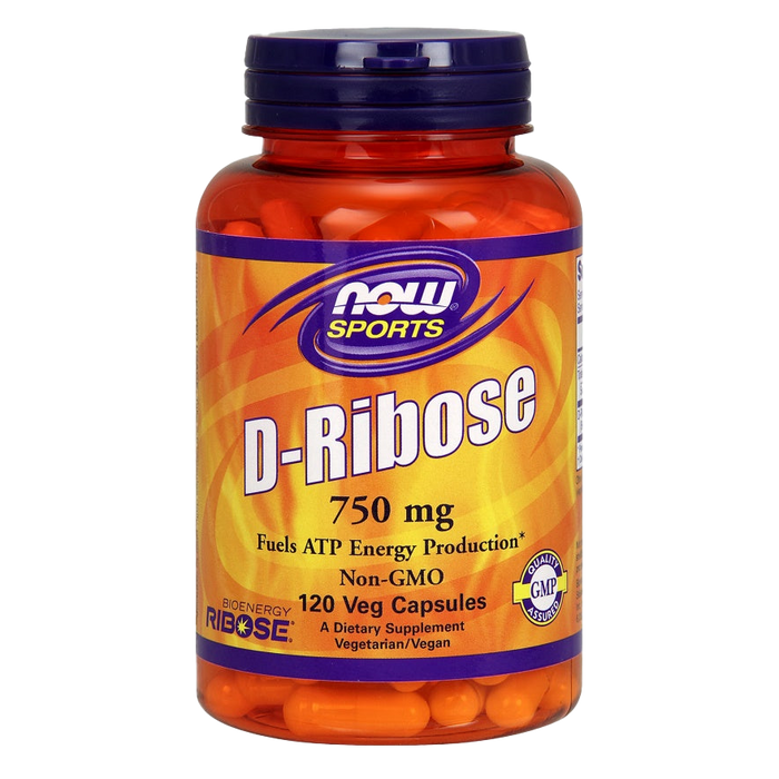 NOW Foods D-Ribose, 750 mg – 120 Kapseln