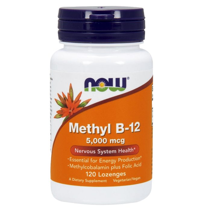 NOW Foods Methyl B-12 with Folic Acid, 5000mcg - 120 lozenges