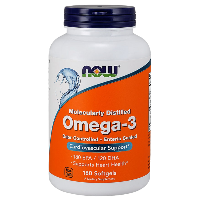 NOW Foods Omega-3 Enteric Coated - 180 softgels