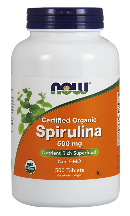 NOW Foods Spirulina Organic, 500mg - 500 tabs