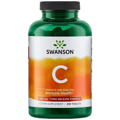 Swanson Vitamin C mit Hagebuttenextrakt – zeitgesteuerte Freisetzung, 1000 mg – 250 Tabletten