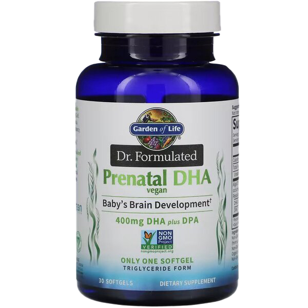 Garden of Life Dr. Formulated Vegan Prenatal DHA - 30 softgels