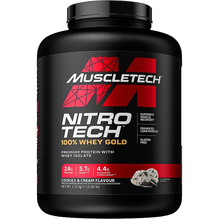 MuscleTech Nitro-Tech 100% Whey Gold, Cookies & Cream - 2270 grams (EAN 631656256352)