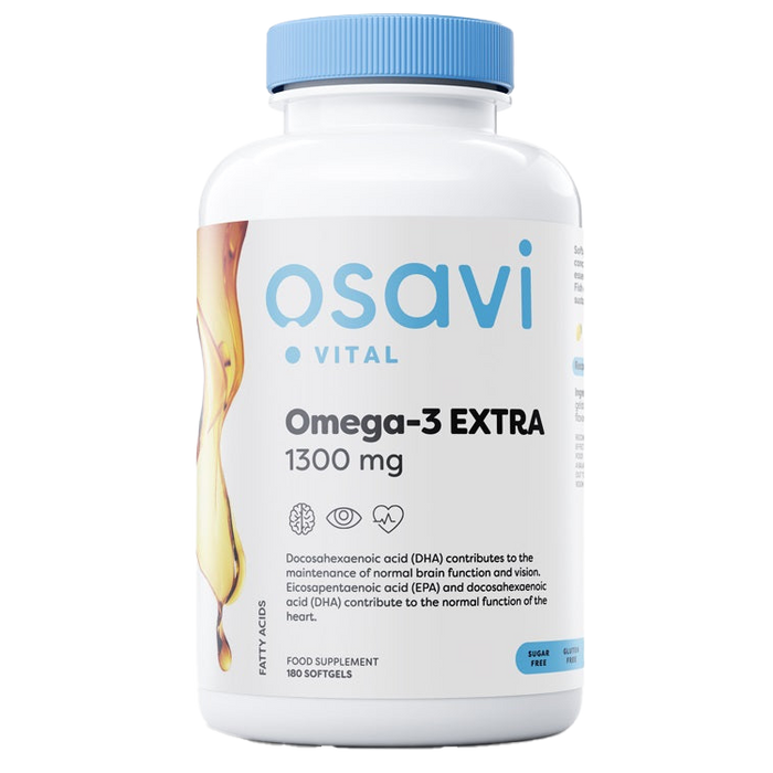 Osavi Omega-3 Extra, 1300 mg (Zitrone) – 180 Kapseln (EAN 5904139922743)