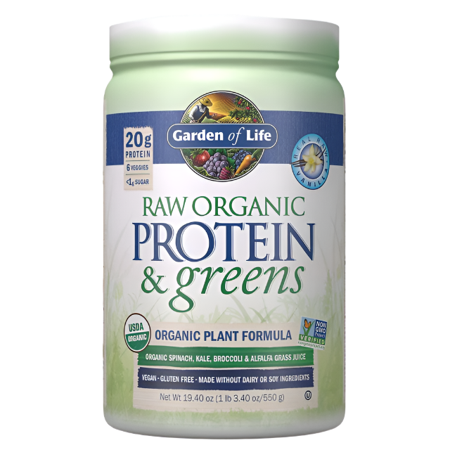 Garden of Life Raw Organic Protein & Greens, Vanilla - 550g