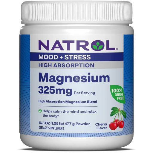 Natrol High Absorption Magnesium, 325mg (Cherry) - 477g - Sports Supplements at MySupplementShop by Natrol