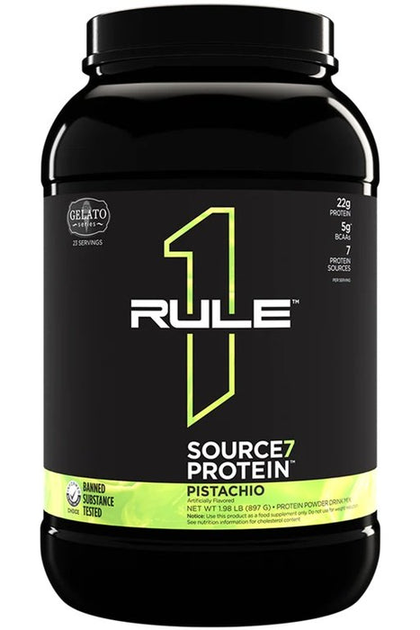 Rule One Source7 Protein, Pistachio Gelato - 897g - Protein Blends at MySupplementShop by Rule One